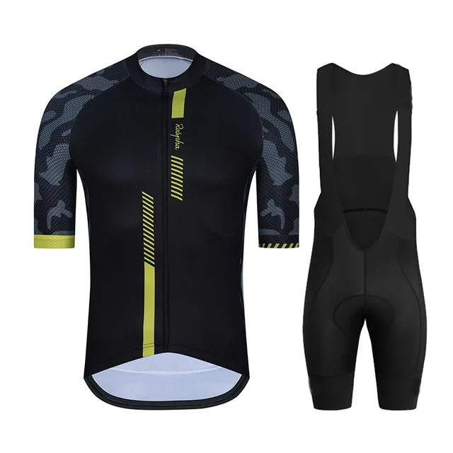 

2021 New Ralvpha Cycling Jersey Bib Shorts Set 19D Gel Pad Mountain Cycling Clothing Suits Outdoor Bike Wear Ropa Ciclismo
