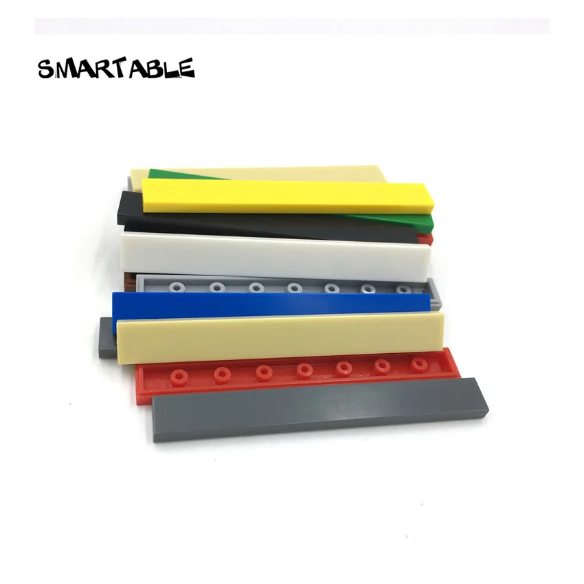 Smartable плитка 1x8 с пазом строительные блоки Запчасти креативные игрушки для детей Образование Совместимость крупных брендов 4162 90 шт./лот