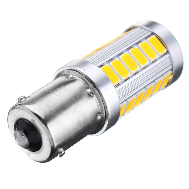 2PCS DC 12V 1156 BAU15S PY21W Yellow LED Bulbs 33 5730 SMD Side Marker Reverse Backup Light Dome Brake Tail Lamp | Лампы и освещение