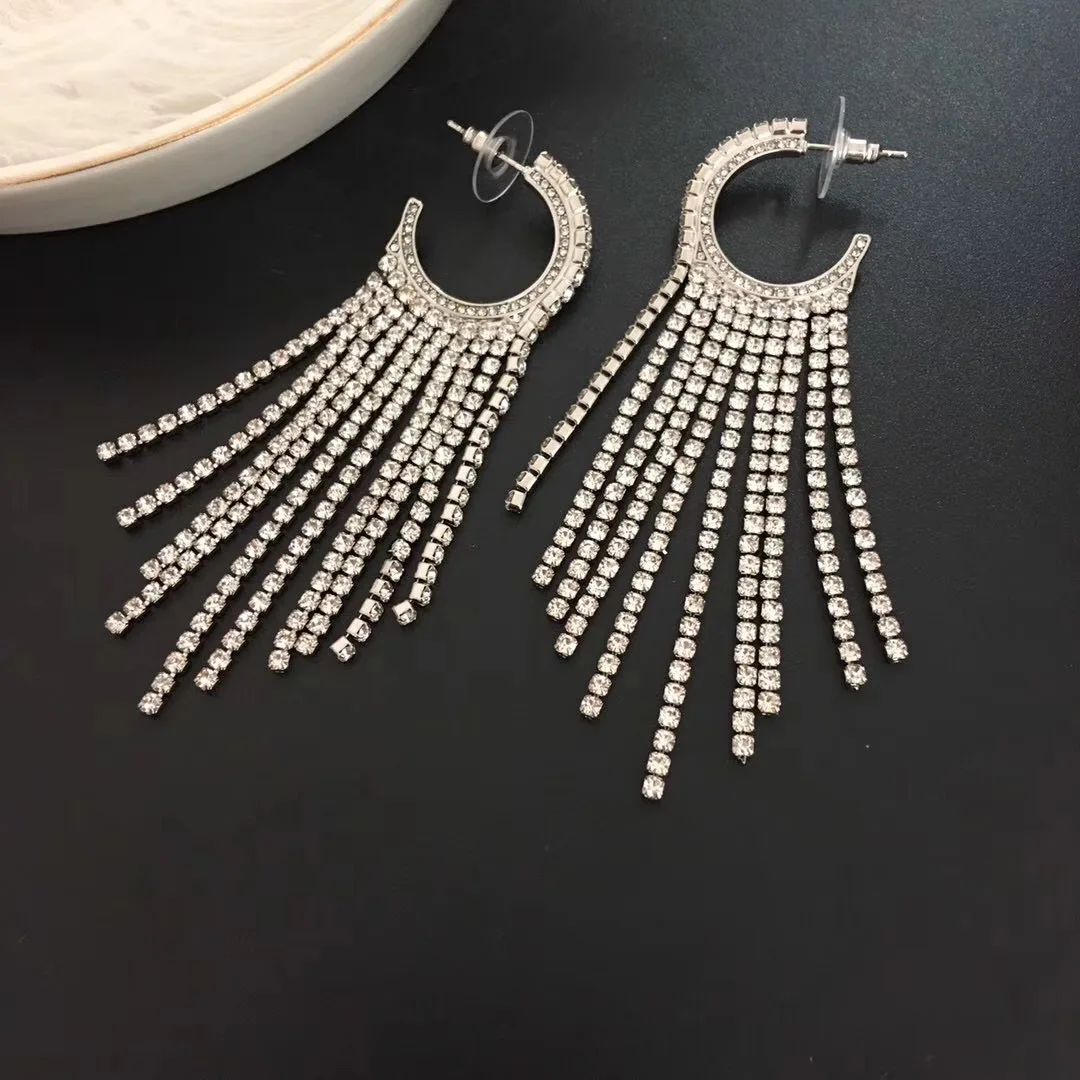 

tassel elegant temperament ladies fashion all-match earrings