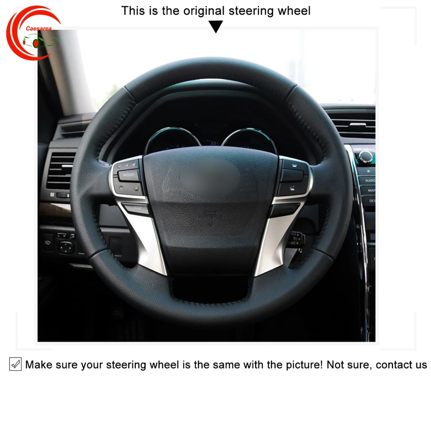 Для Toyota Mark X 2009-2019 Черная кожа чехол рулевого колеса автомобиля Сделай Сам Ручная