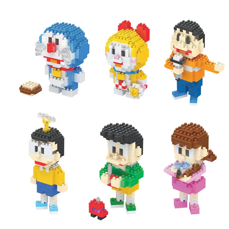 Loz мини микро-конструктор Дораэмон серия фигурки аниме Nobita Nobi мультфильм робот
