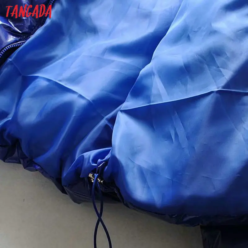 Tangada, женские парки больших размеров, толстые,, короткие, стильные, на молнии, с карманами, женские, теплые, зимние, с вышивкой, пальто MJ05