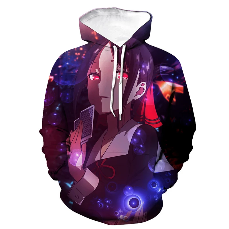 

KAGUYA SAMA LOVE IS WAR 3D Print Hoodies Men Women Anime Kawaii Girl Pattern Hooded Sweatshirt Hip Hop Hoodie Pullover Tops Coat