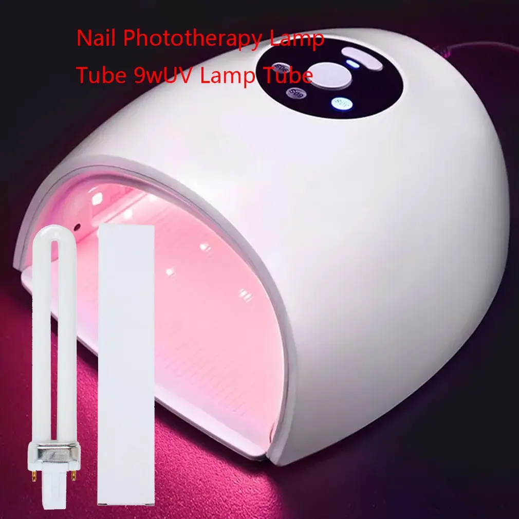 

4Pcs Glass 9W Curing UV Gel Lamp Gel Nail Art Dryer Tube Replacement Nail Curing Dryer Nail Manicure Tool