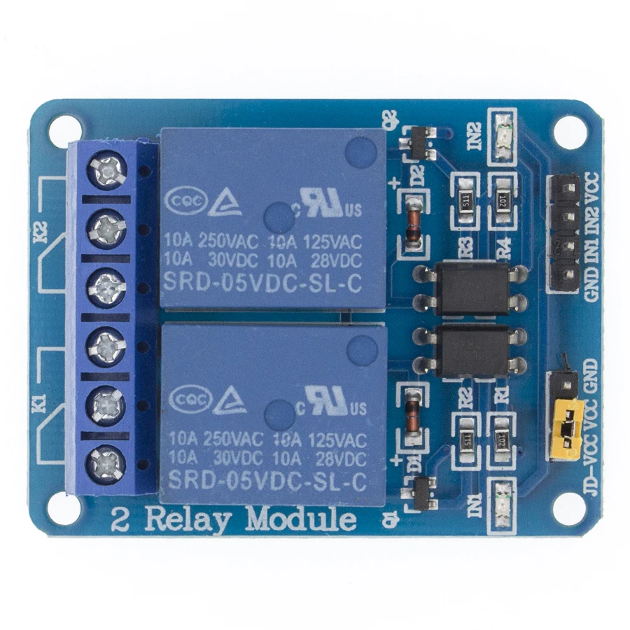 

5V 2-Channel Relay Module Shield for Ardui ARM PIC AVR DSP Electronic 5V 2 Channel Relay Module