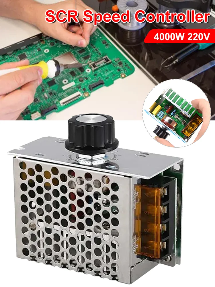 Тиристорный электронный регулятор напряжения переменного тока 4000 Вт высокой