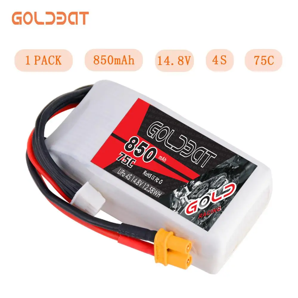 GOLDBAT 850mAh LiPo батарея для FPV 4S 14 8 V lipo 75C с штепсельной вилкой XT30 дрона Heli
