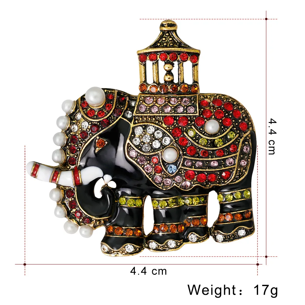 Брошь в виде слона Hemiston стиле ретро изысканная брошь из шелка для свитера или