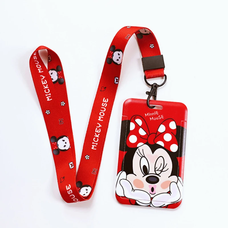 Брелок для ключей с героями мультфильмов Диснея подвесной шнурок Микки и Минни