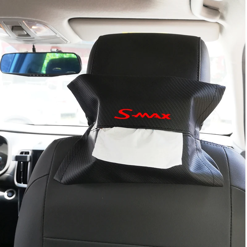 Коробка для бумажных салфеток из углеродного волокна на спинку сиденья