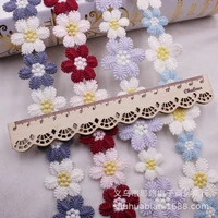 1 yards floral embroidery water soluble ribbons diy crafts headwear clothing lace trim accessories material