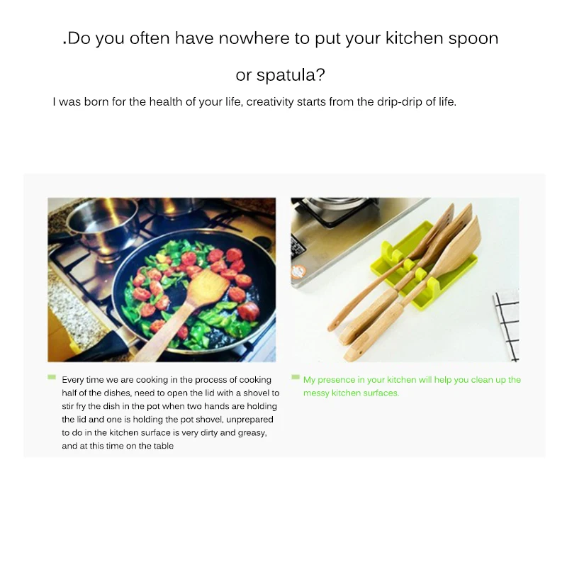 Термостойкий силиконовый коврик для ложки шпатель Подставка Кухня гаджет