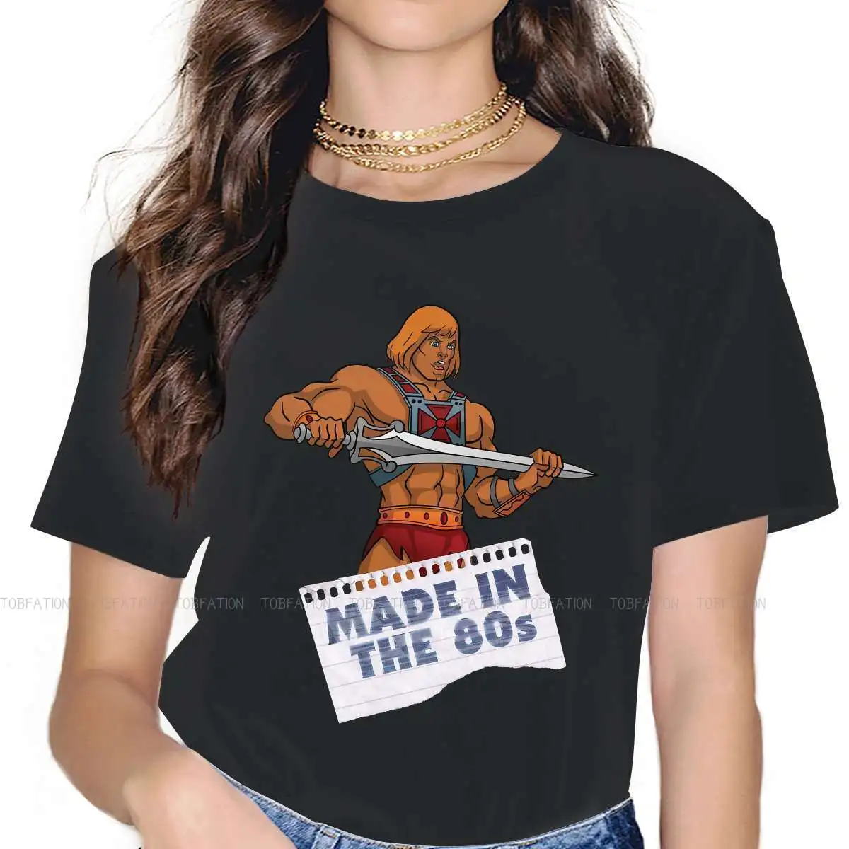 

Made in the 80s Women Clothing He-Man and the Masters of the Universe Female Tshirts Vintage Loose Tops Kawaii Girls Streetwear