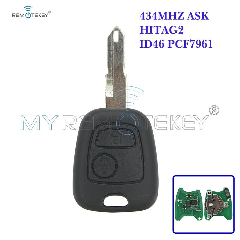 Пульт дистанционного управления Remtekey C2/C3/C4/C5 2 кнопки 434 МГц NE72 ID46 PCF7961|Ключ от авто|