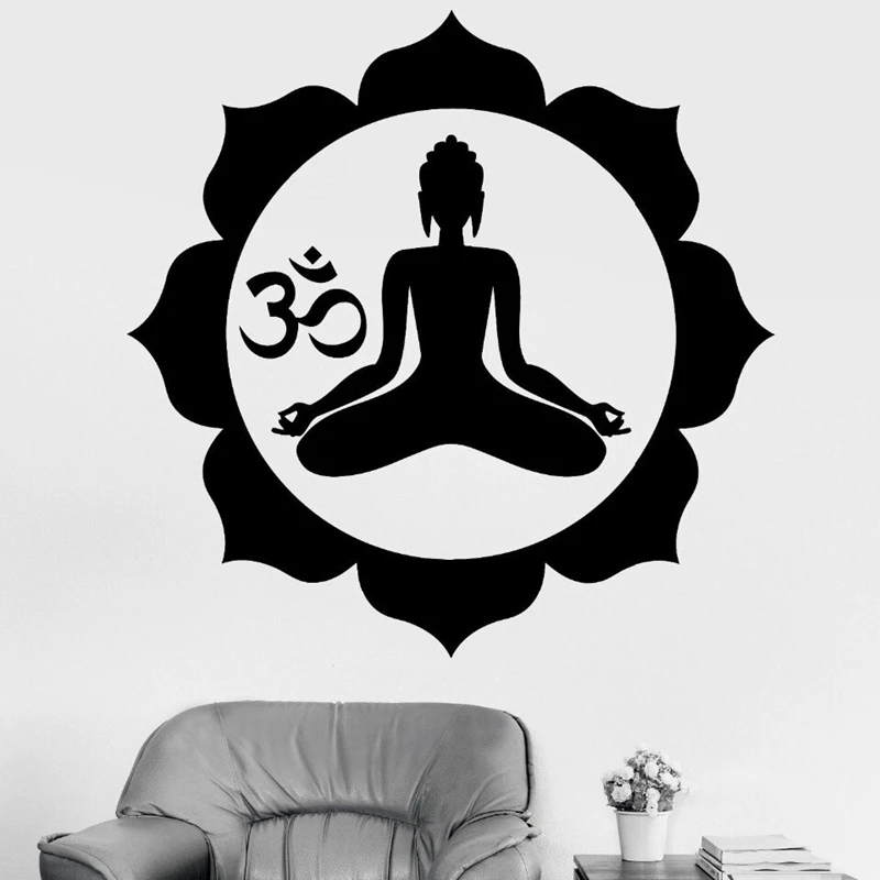 Йога клуб Наклейка на стену Лотос для бодибилдинга постеры виниловые настенные