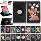 Кожаный чехол-подставка для Samsung Galaxy Tab A 10,1 2019 T510 T515Galaxy Tab S6 Lite p610 p615 мультяшный вращающийся на 360 градусов чехол для планшета