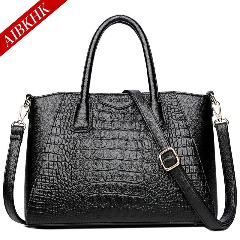 S9215-Black Роскошные Сумки женские Сумки Дизайнерская кожаная сумочка черная Наплечная Сумка с принтом женские ручные сумки винтажные сумки из телячьей кожи сумка - Цвет: S9215-Black