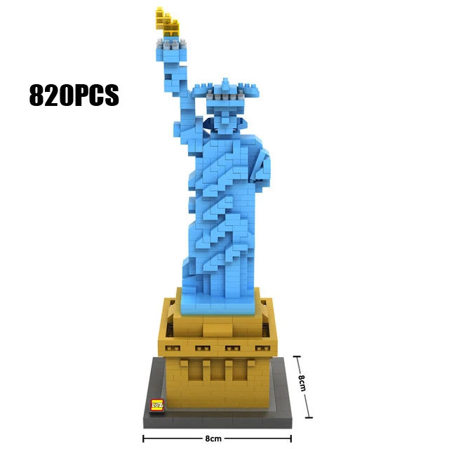 Микро алмазный блок всемирно известная архитектура Статуя Свободы Нью Йорк США