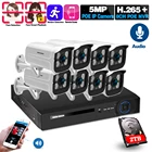 Система видеонаблюдения H.265, 4 канала, 8 каналов, 16 каналов, 5 Мп, POE, NVR, 5 МП, POE IP-камера, 2560*1944, наружный водонепроницаемый комплект видеонаблюдения