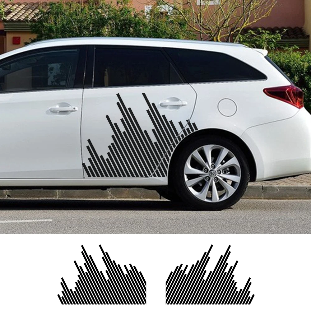 2 шт. автомобильный боковой двери наклейки на авто виниловая пленка нашивки для