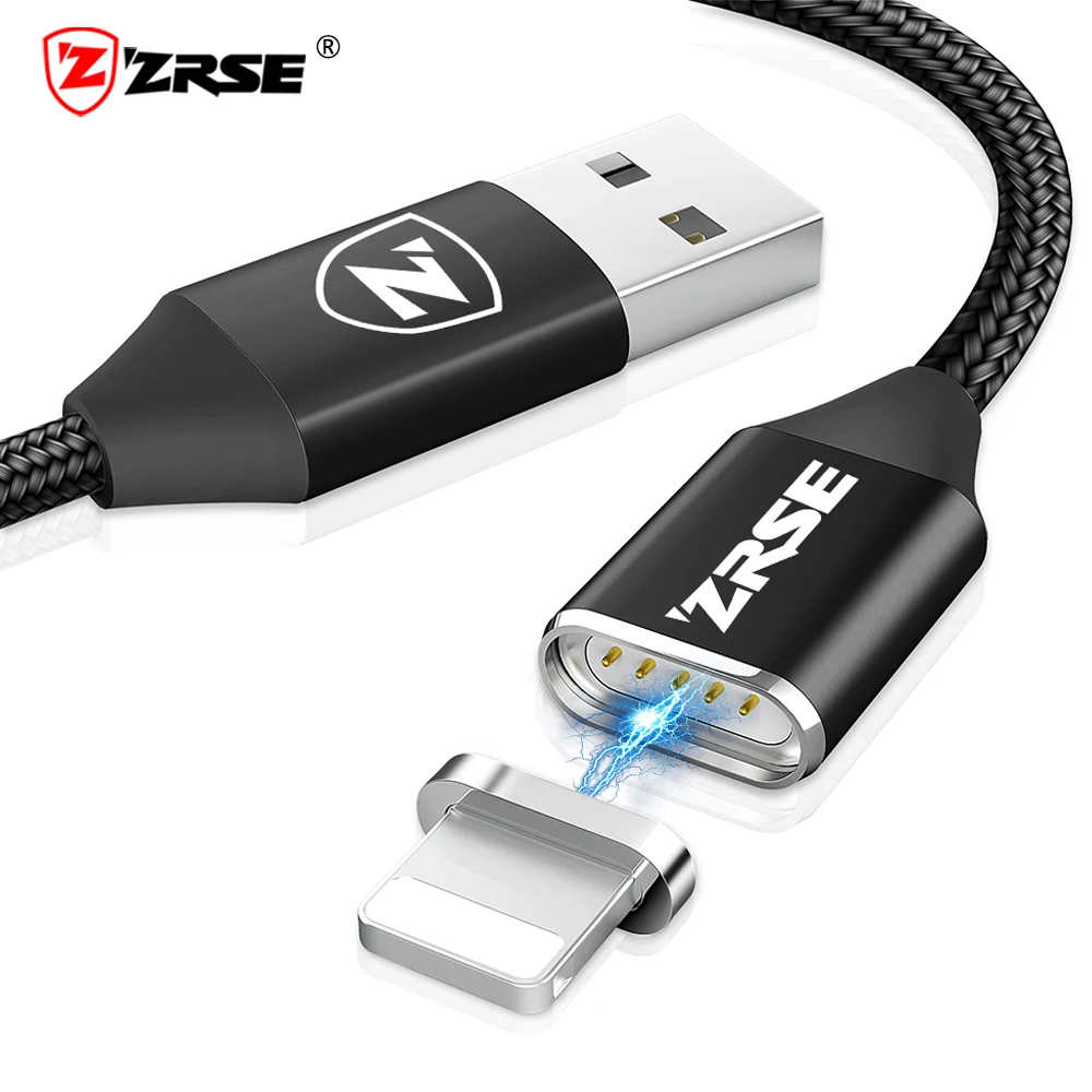 ZRSE Магнитный кабель для iPhone USB Магнитный кабель для зарядки данных Магнитный кабель для зарядки для iPhone 5S 6 6s 7 8 Plus 11 X XS XR