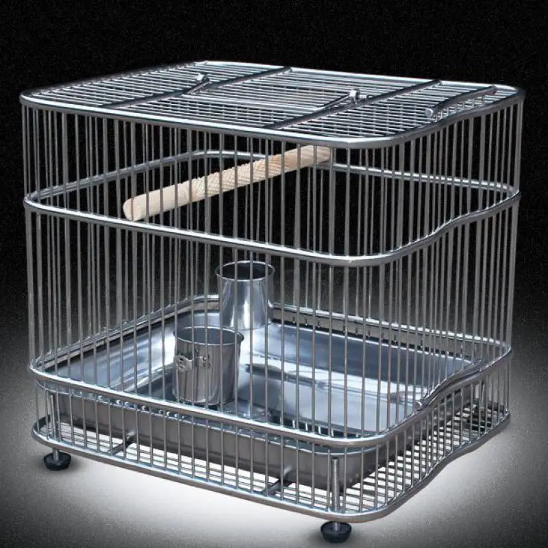 Клетка для ванны из нержавеющей стали большой попугай myna thrush клетка птиц с белыми