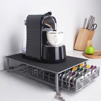 stainless steel metal holder iron dolce gusto tassimo coffee capsules organizer coffee pod holder storage drawer capsual rack