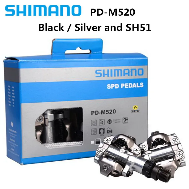 SHIMANO PD-M520/PD-M540 замок шаг горный велосипед самоблокирующаяся педаль с SH51 замок часть может добавить PD22 Замок кусок абсолютно новая коробка