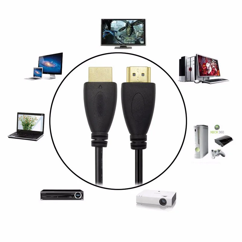Тонкий Hdmi штекер к кабель для 3d Ps3 Xbox 360 Blueray HD Tv плазменный LED LCD 0 5 м/1 м/2 м/3 м/5 м/8 м/10