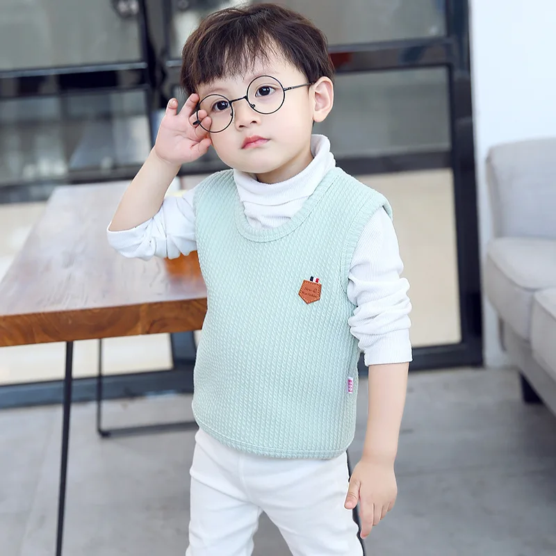 Зимний детский меховой жилет флисовый для маленьких мальчиков и девочек куртка