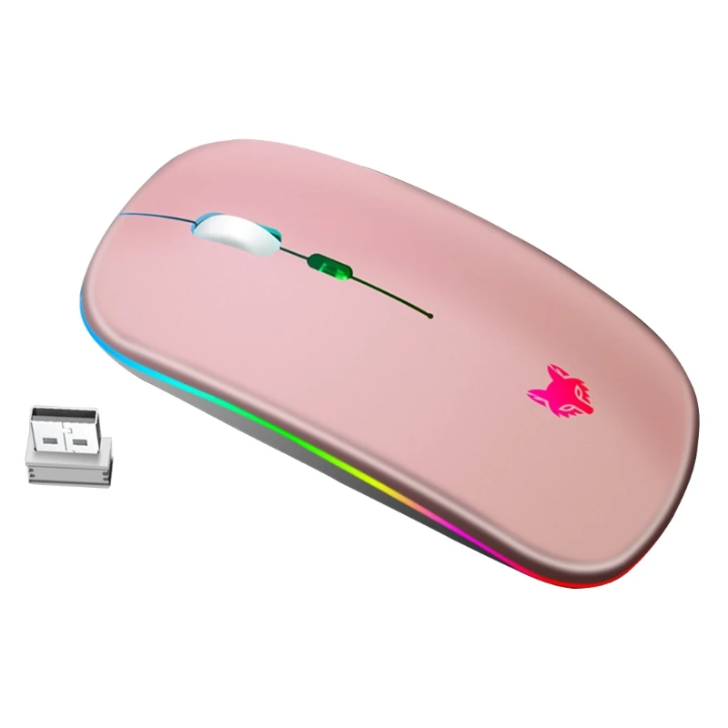 

KX4A Multifunctional Mouse Wireless 2.4G Connect Colorful Backlit Mouse Rechargeable Compatible with Macbook Laptop Smart TV