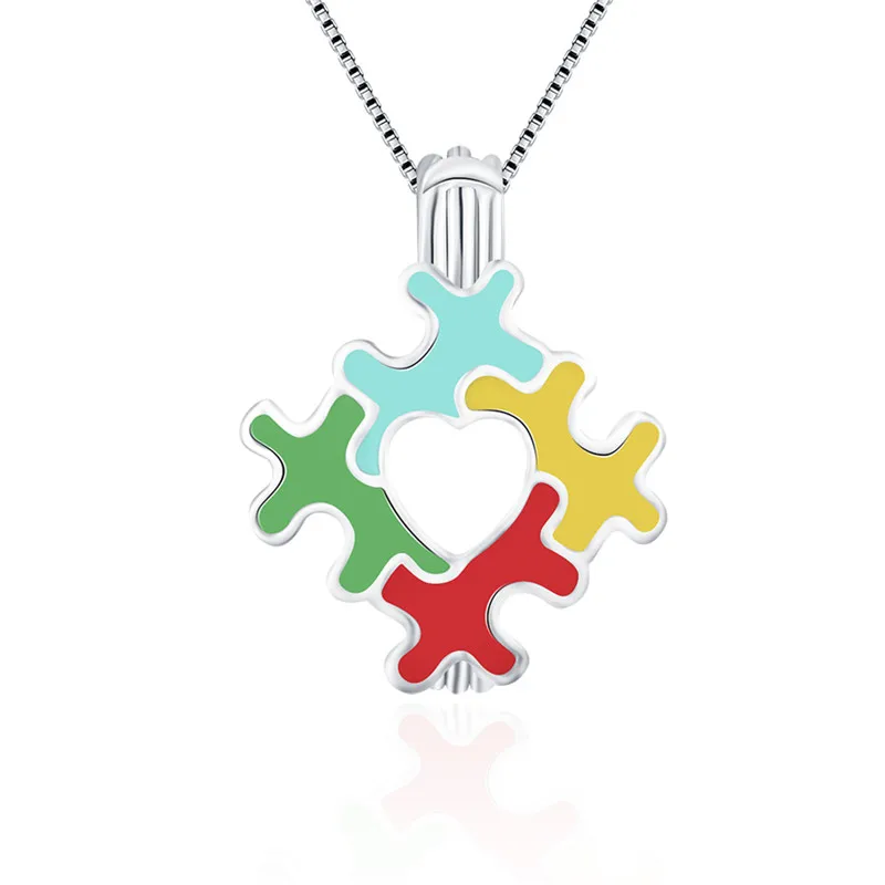 3 шт. разноцветные эмалевые серебряные украшения в виде сердца|Подвески| |