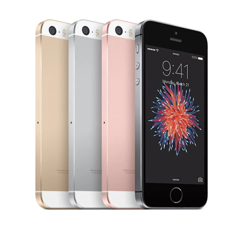 Разблокированный мобильный телефон Apple iPhone SE A1723 LTE 4," 2 Гб ОЗУ 16 Гб ПЗУ двухъядерный смартфон 640x1136 px с отпечатком пальца