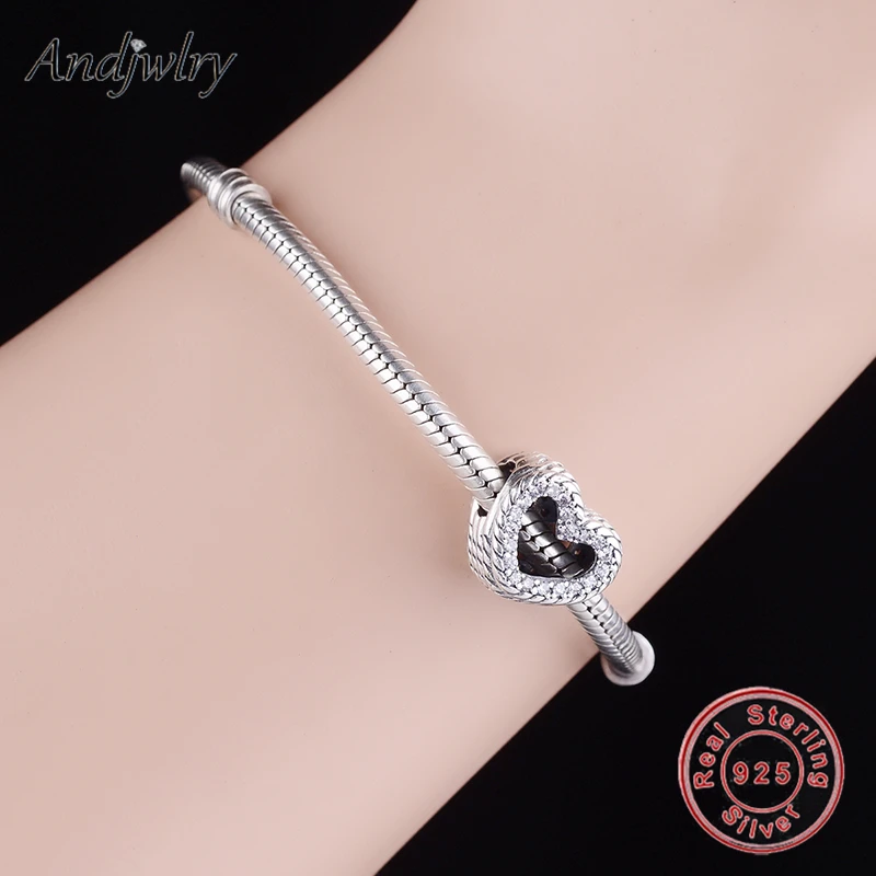 925 пробы Серебряная цепочка c рисунком в форме сердца очаровательный подрходит к