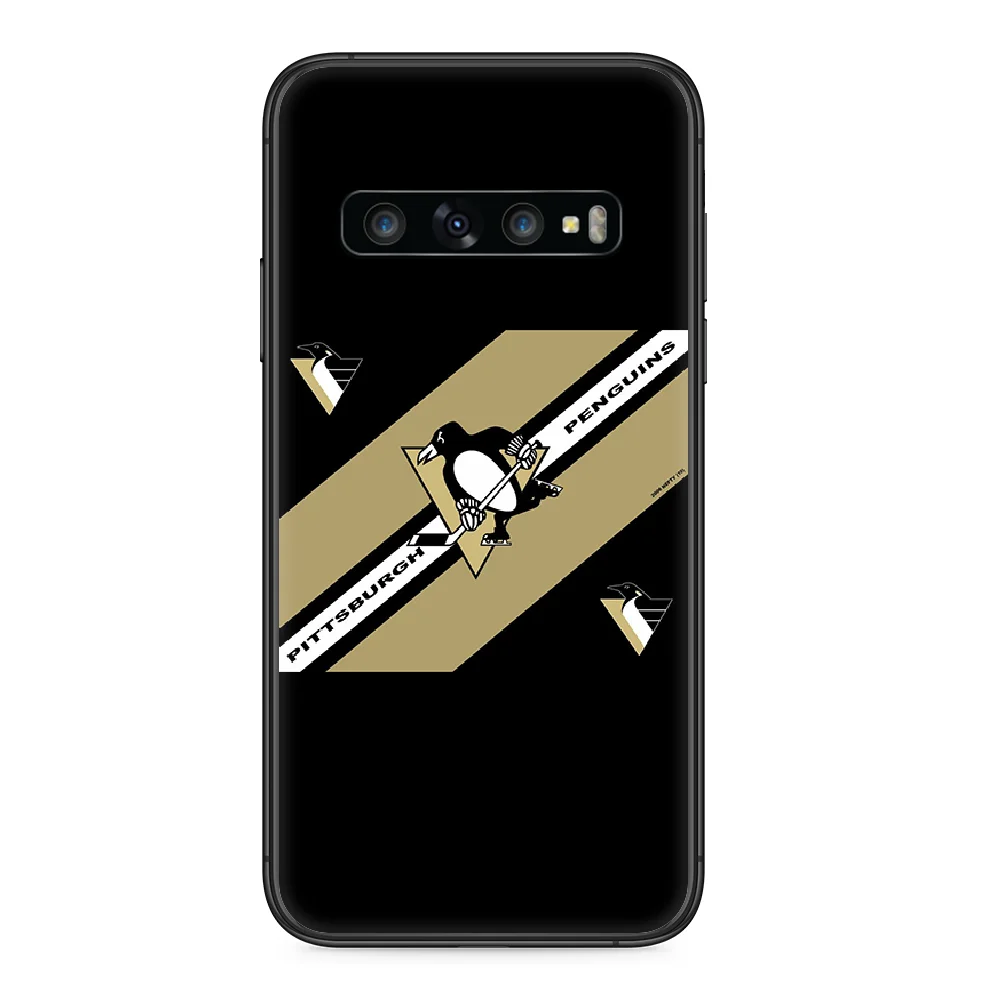 Подарочный чехол Pittsburgh Пингвин для телефона Samsung Galaxy S 10 20 3 4 5 6 7 8 9 Plus E Lite Uitra Черный