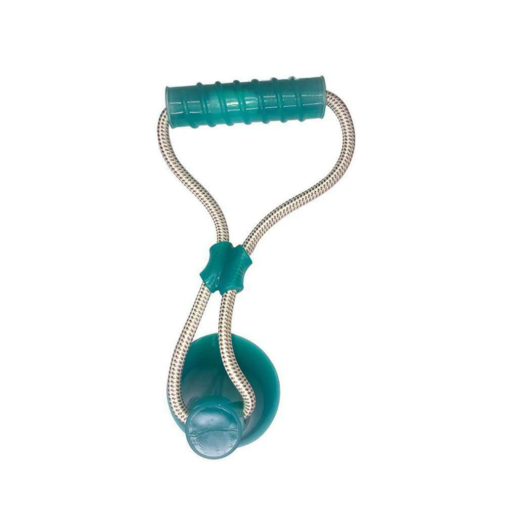 Игрушка для собак Ropeball с присоской для домашнего животного, игрушки с шариками TPR, для чистки зубов, красный, синий, зеленый 0