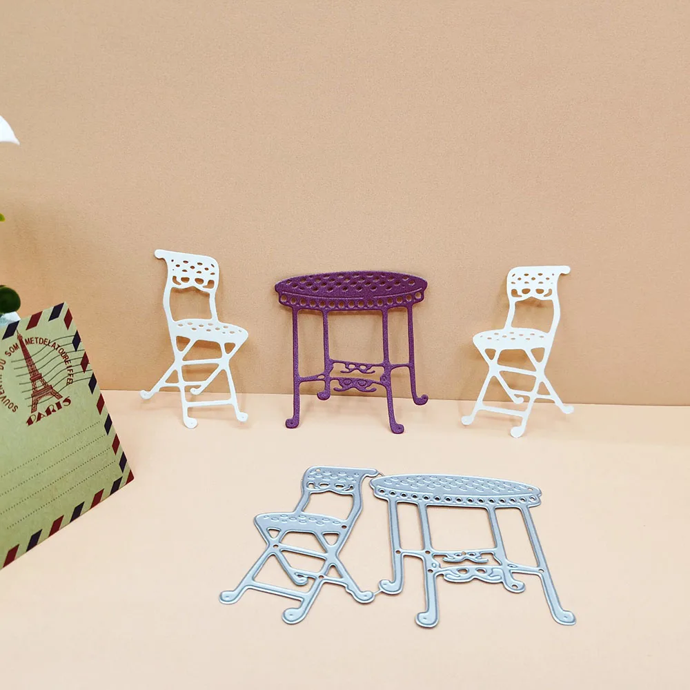 

Embossing And Cutting Templates Table Chair Stencils For Diy Scrapbooking Card Making Supplies Photo Album Hand account DIY Dies