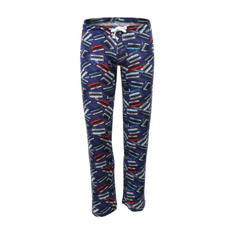 Пижамные штаны для мужчин домашняя одежда классические пижамные с принтом