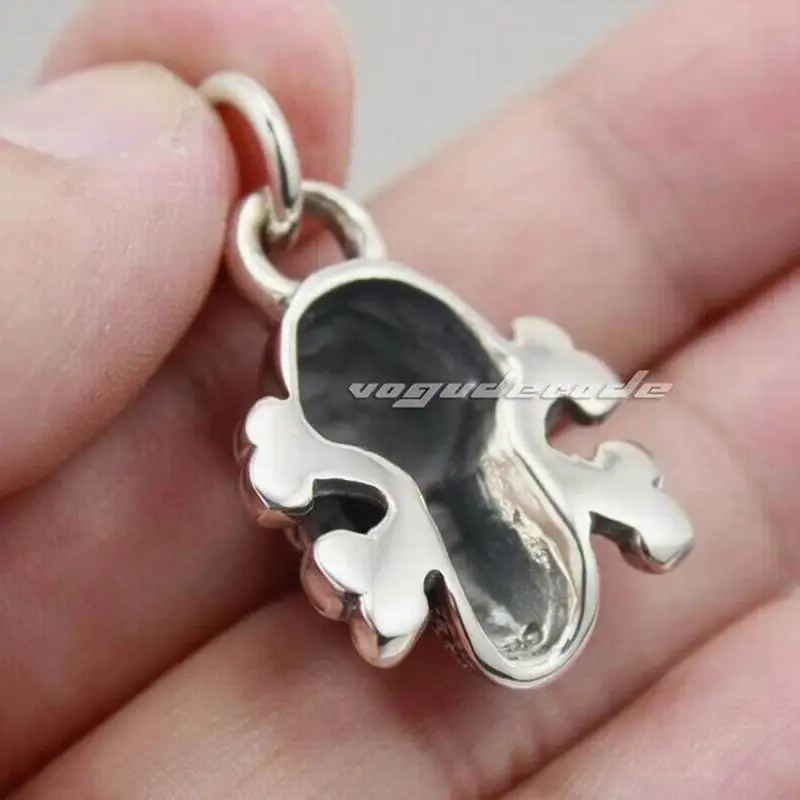 Мужская Байкерская подвеска в пиратском стиле серебряная с черепами 8C010|pendant