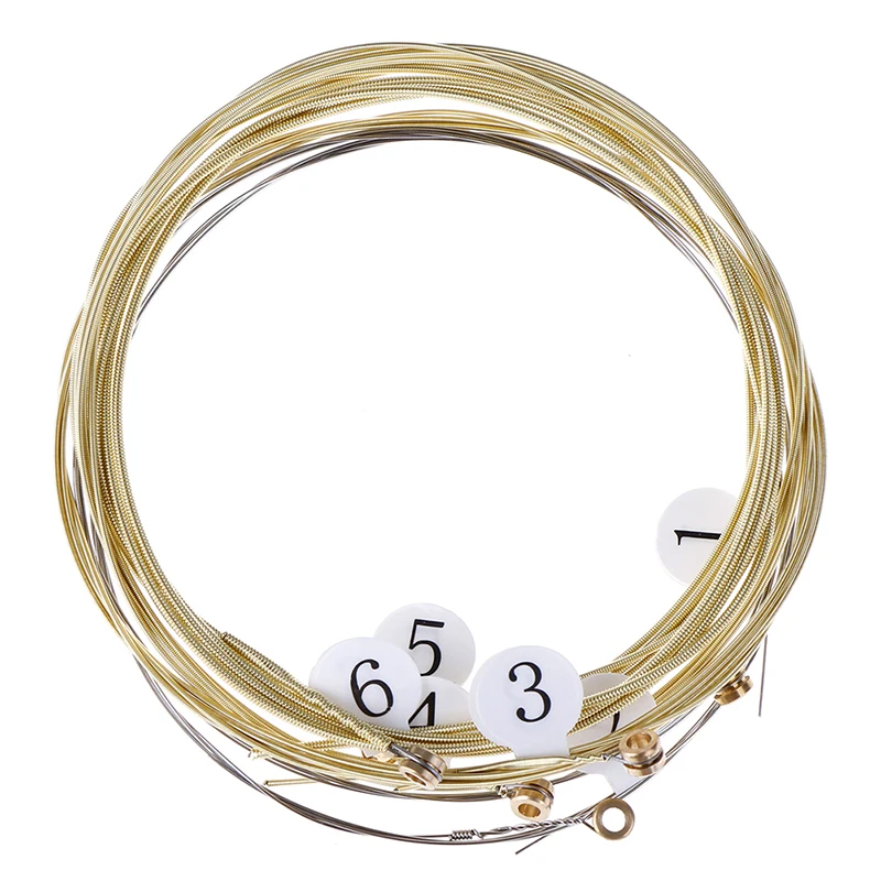 

6pcs/set Universal Acoustic Guitar String Brass Hexagonal Steel Core Strings For Musical Instruments Guitars Strings Guitar Part