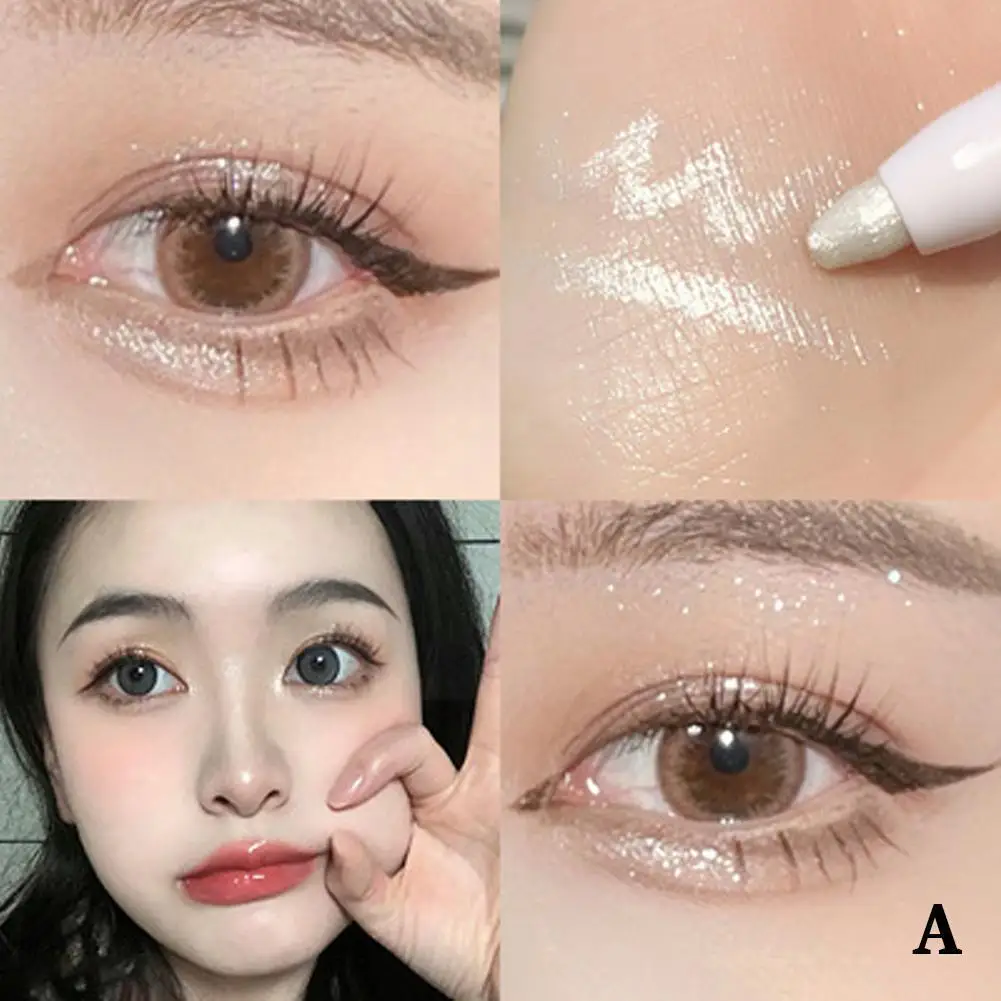 

Lying Silkworm Pen Pearly Luminous Eye Shadow Stick Pearl Pen Multifunctional Shadow Pencil Eyeshadow Makeup Long-Lasting E V7N1