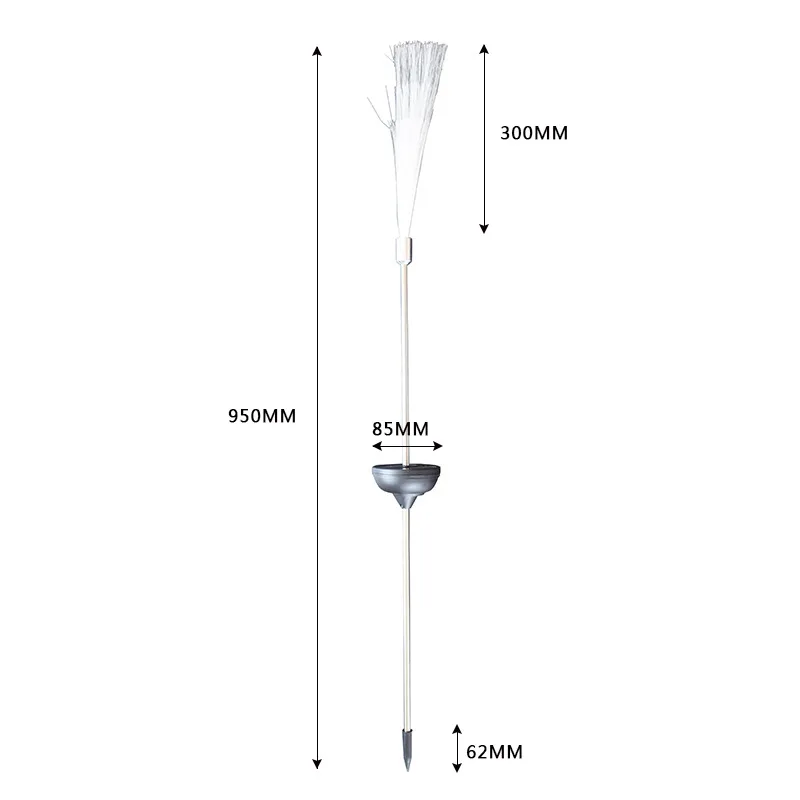 2 шт. lampada luz Солнечный Оптическое волокно огни RGB светодиодный открытый украшения