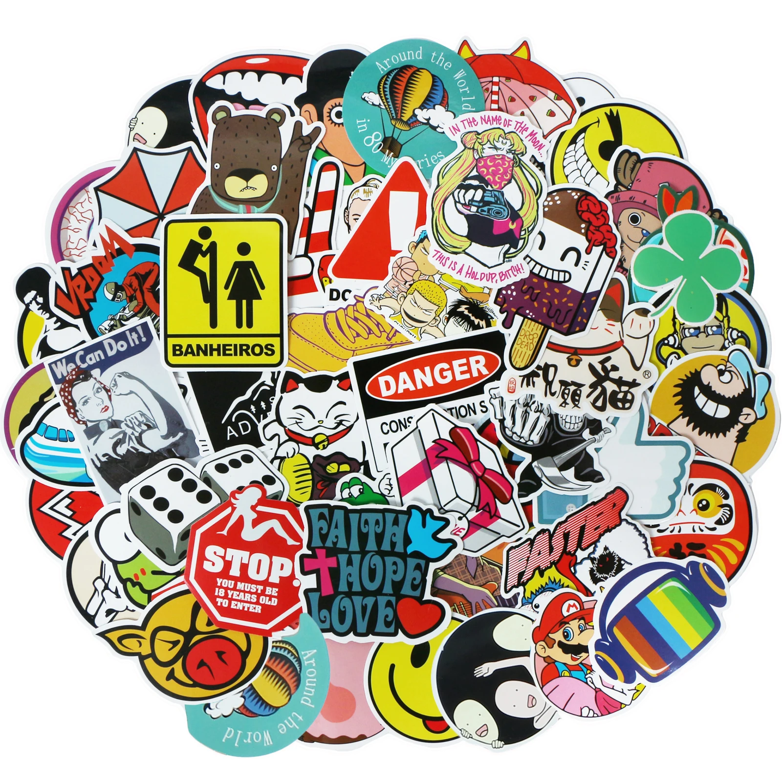 Наклейки JDM для ноутбука багажа скейтборда велосипеда автомобиля мотоцикла Diy