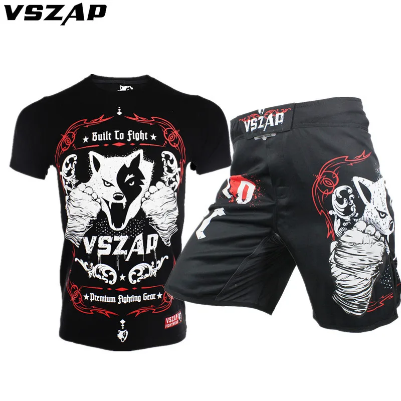 

Summer VSZAP Taekwondo Men Fitness T-shirt Sports Training Fighting Short Sleeve MMA Competition Fighting Team Tshirt