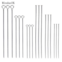 100pcslot stainless steel headpin diy jewelry accessories earrings beading eye pins flat head pins for jewelry making supplies