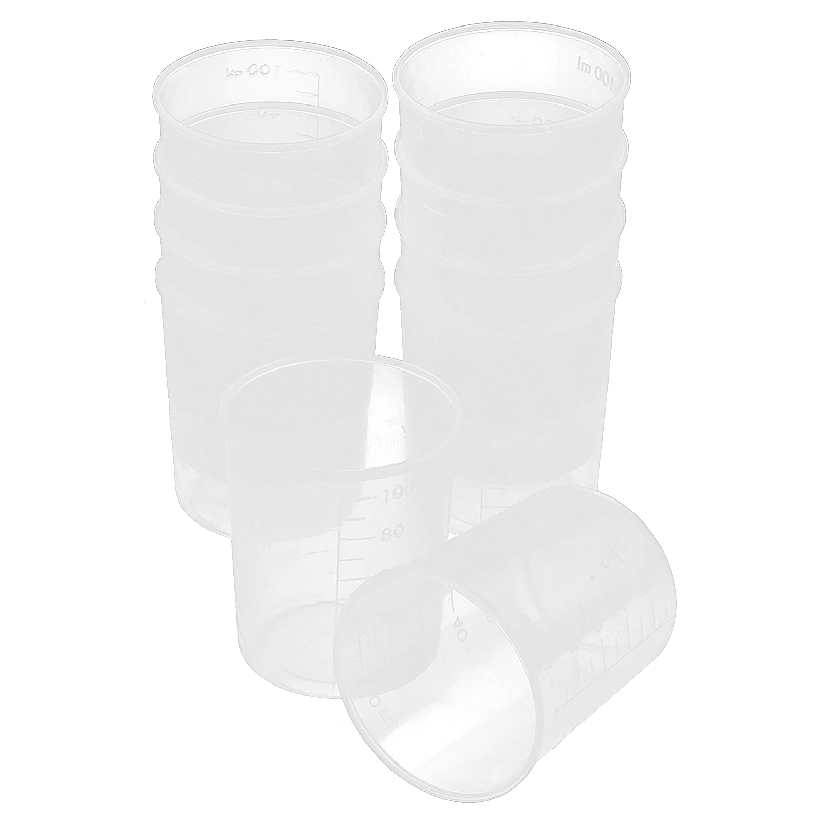 

20Pcs 100ml Plastic Measuring Cups Epoxy Resin Mixing Art Waxing Kitchen Beakers