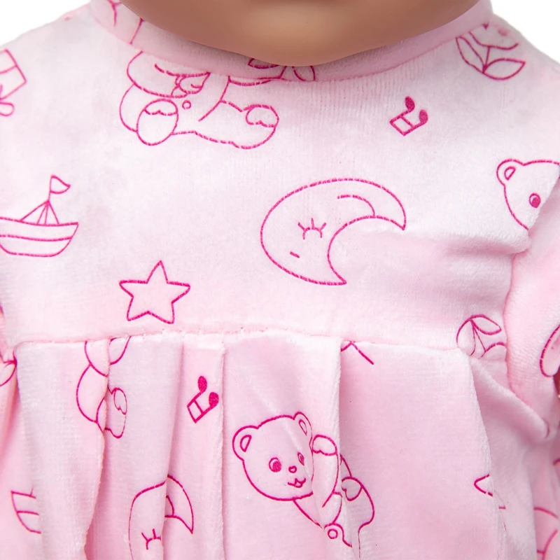 

2021 New Baby New Born Fit 18 inch Doll Clothes Accessories Woolen Hat One-piece Clothes Socks For Baby Birthday Gift