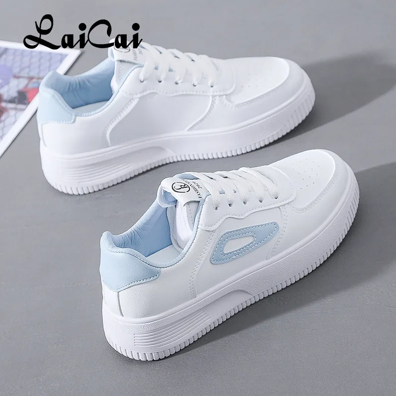 

Туфли женские маленькие белые дышащие, Нескользящие, на толстой плоской подошве, удобная обувь для скейтборда, корейский стиль