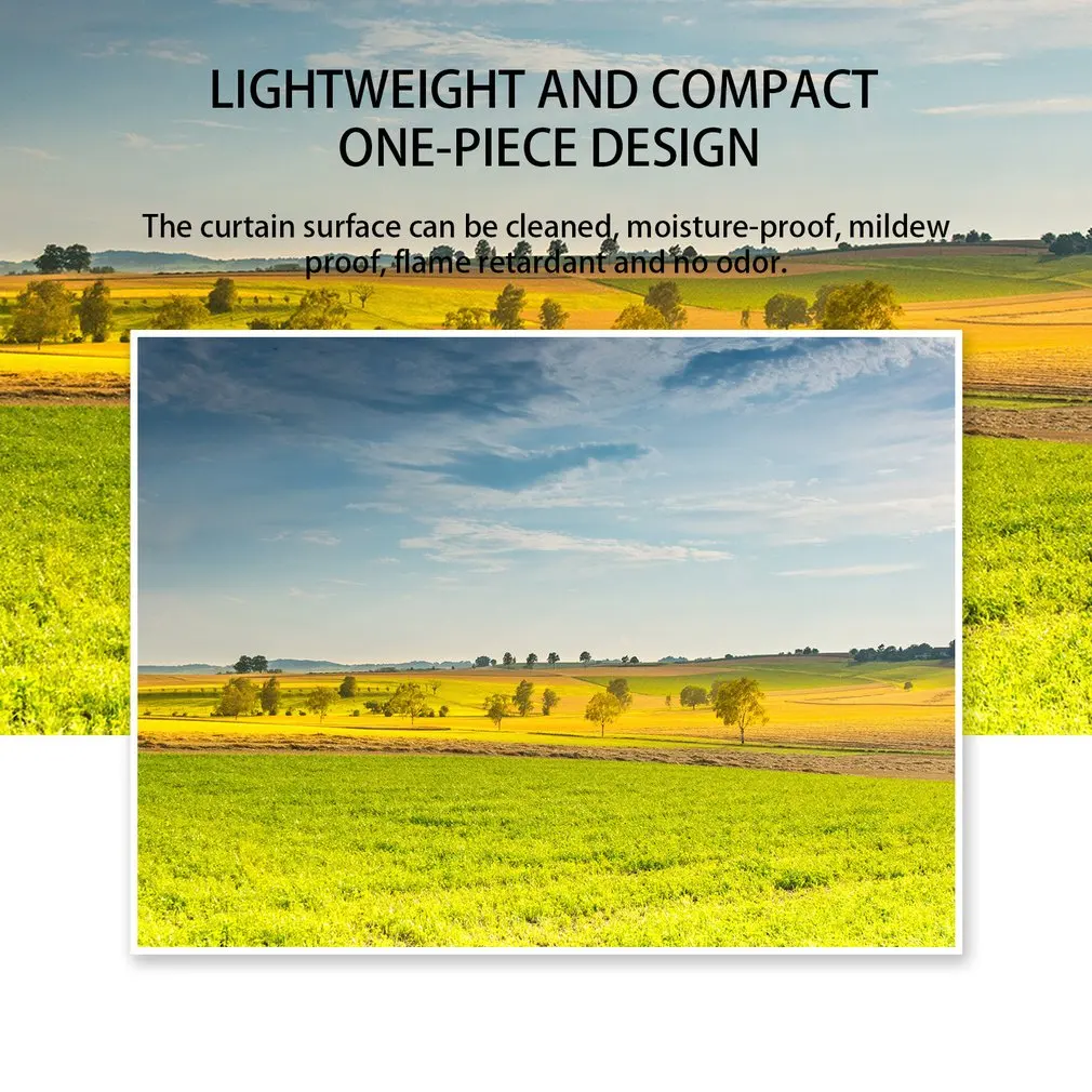 84-дюймовый экран для проектора с занавесом из нетканого материала белый мягкий